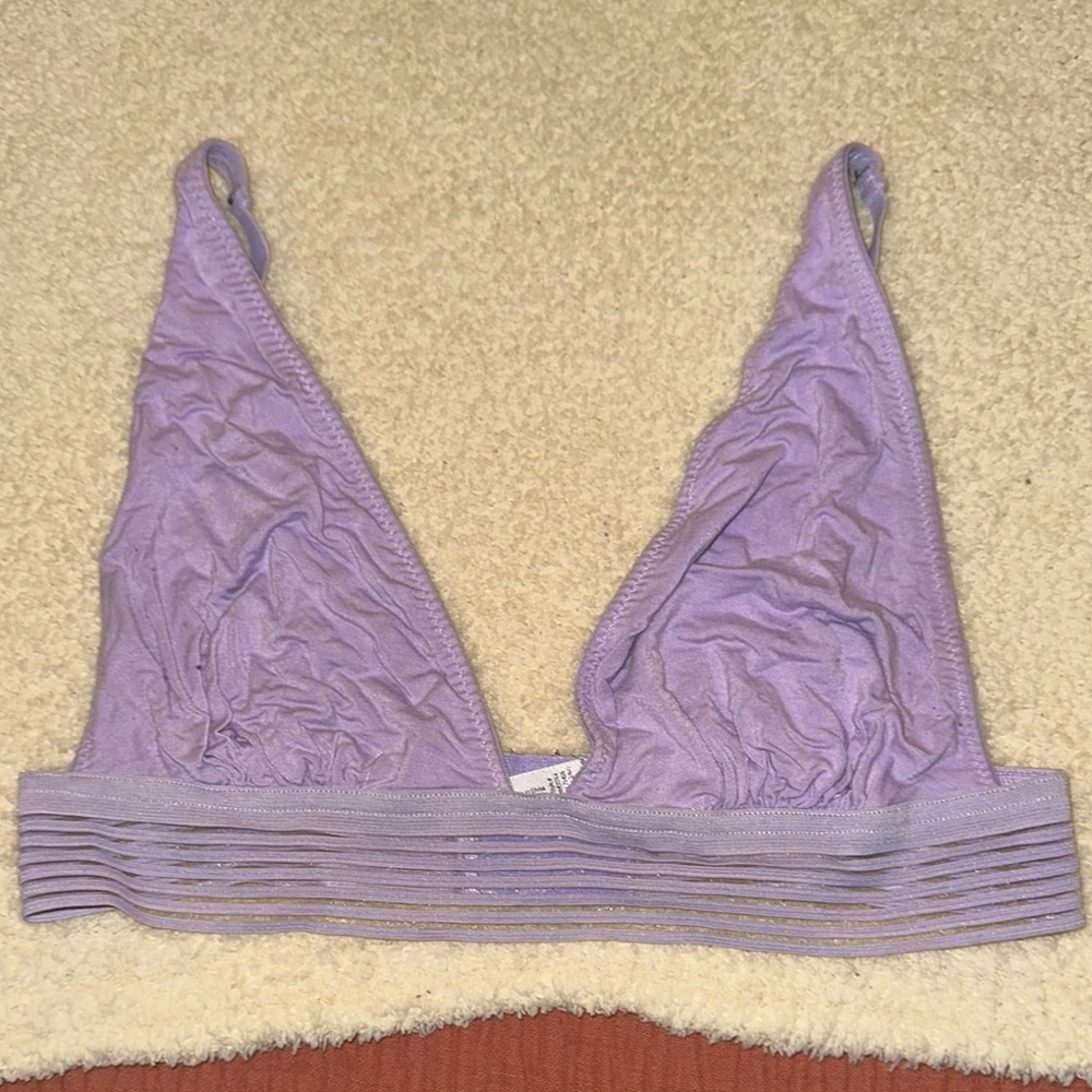 Purple Lace Detail Bra Intimates